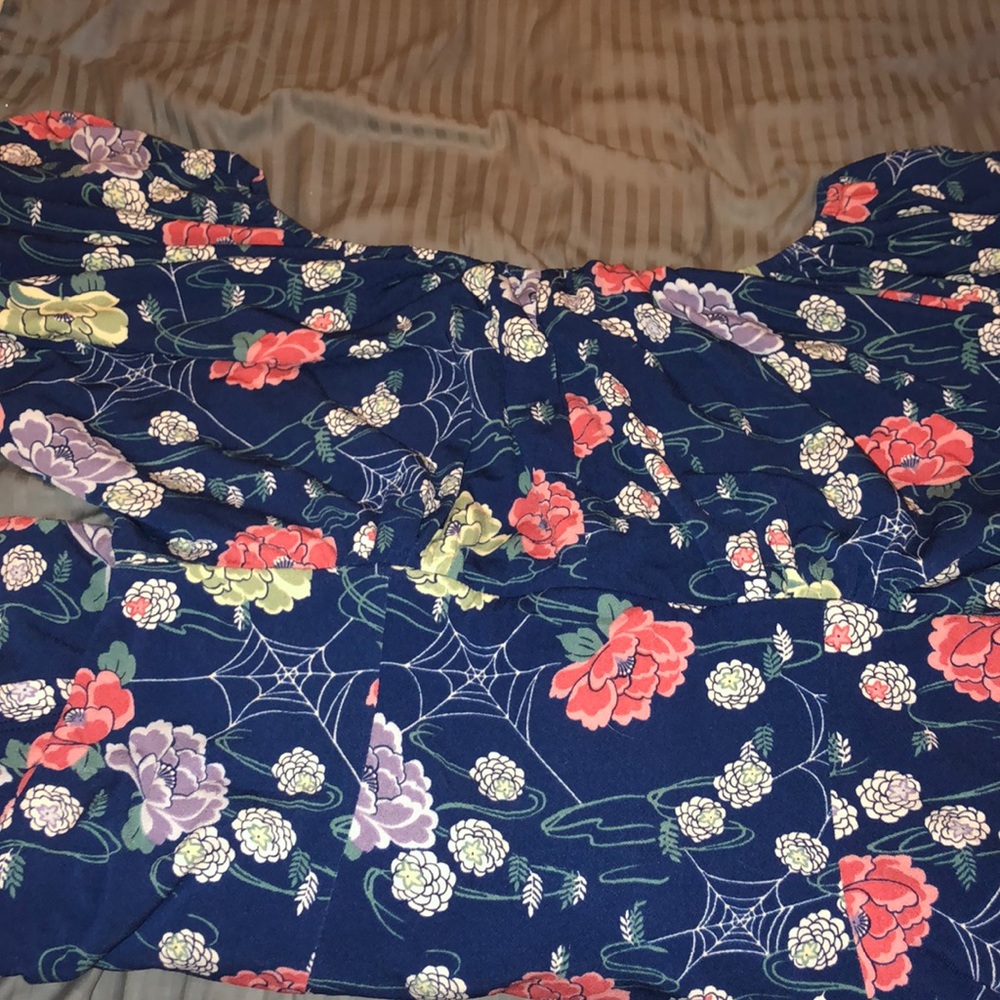 PUG butterfly dress in floral spiderweb